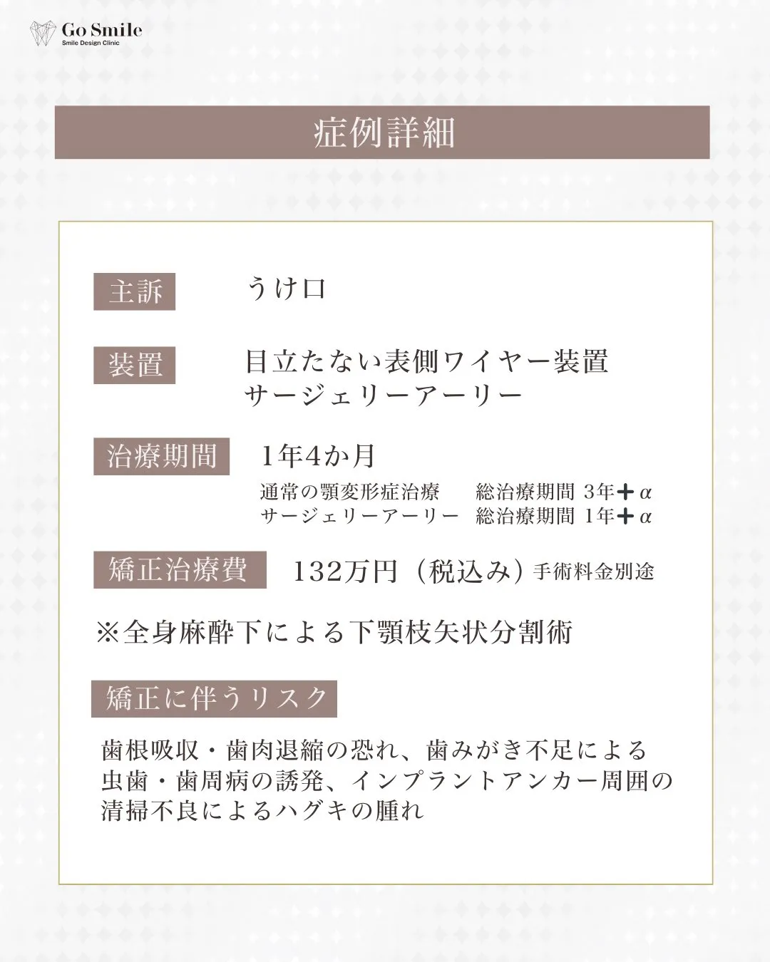 噛み合わせを改善！