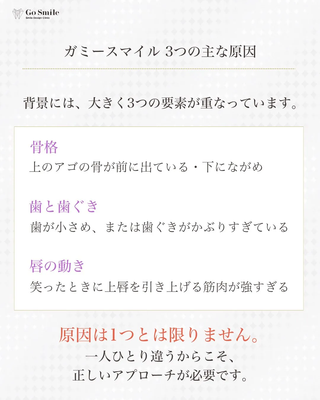 笑うと歯ぐきが気になる…